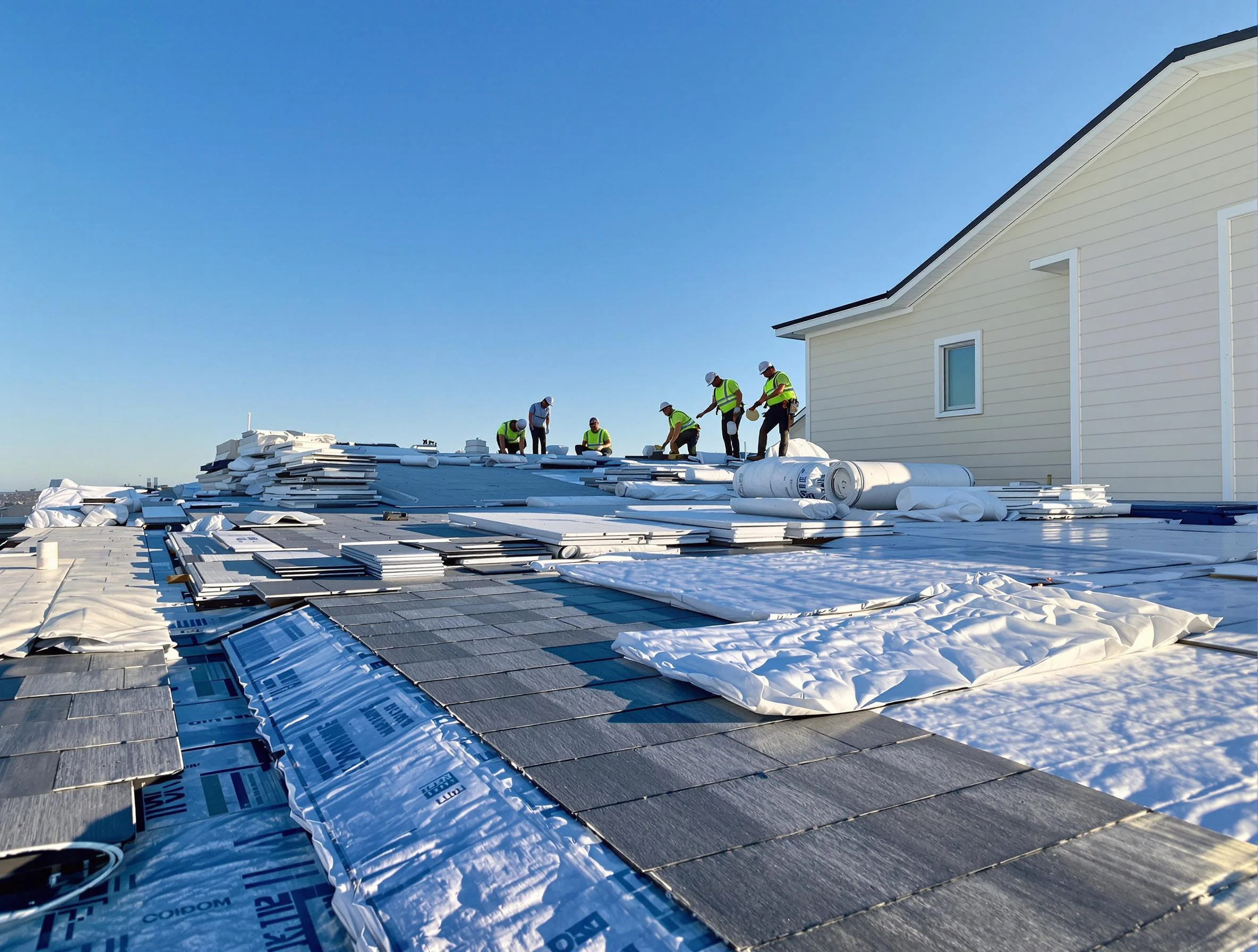 Finished roof installation project by Middleburg Heights Roofing Company in Middleburg Heights, OH